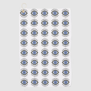 Serviette De Golf Symbole de protection contre les yeux mal, oeil bl