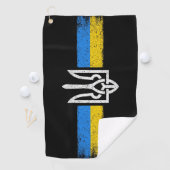 Serviette De Golf SYMBOLE DU Drapeau Ukraine (En situation)