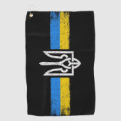 Serviette De Golf SYMBOLE DU Drapeau Ukraine (Devant)