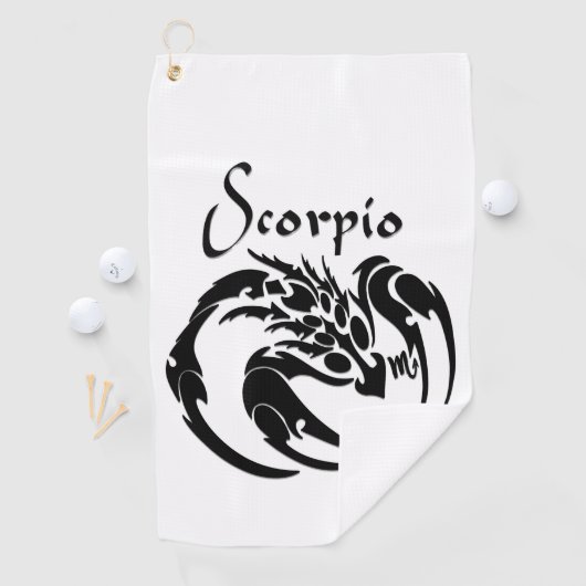 Serviette De Golf Symbole et signe du zodiaque du scorpion (En situation)