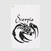 Serviette De Golf Symbole et signe du zodiaque du scorpion (Devant)