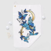 Serviette De Golf Symbole infini de papillons Morpho bleus (En situation)