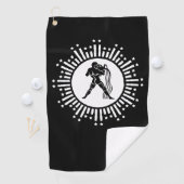 Serviette De Golf Symbole Zodiaque Aquarius Design de démarrage cosm (En situation)