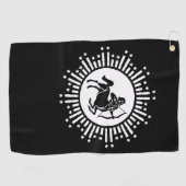 Serviette De Golf Symbole zodiaque Sagittarius avec Starburst (Horizontal)
