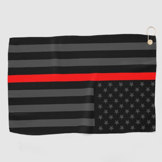 Serviette De Golf Symbolic mince Red Line American Flag graphique su (Horizontal)