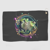 Serviette De Golf Symphonie Abstraite de grenouille (Horizontal)