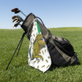 Serviette de golf T-Rex customisée (Vert)