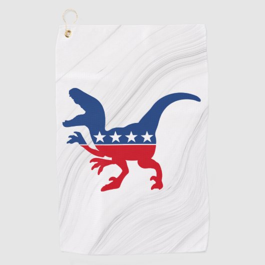 Serviette De Golf T-Rex patriotique anti-politique (Devant)