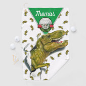Serviette De Golf T-Rex personnalisé (En situation)