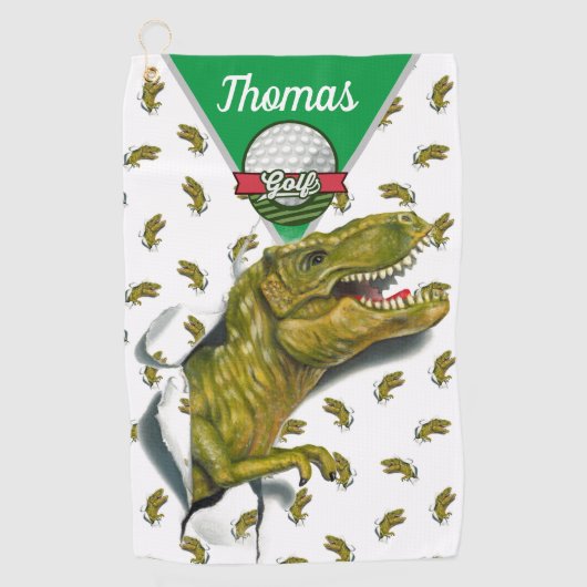 Serviette De Golf T-Rex personnalisé (Devant)