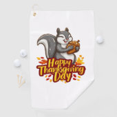 Serviette De Golf T-shirt classique Bon thanksgiving mignon écureuil (En situation)