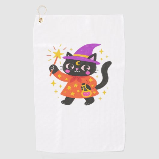 Serviette De Golf T-Shirt classique chatte celestial étincelant (Devant)