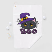 Serviette De Golf T-shirt classique de l'équipage Boo d'Halloween (En situation)
