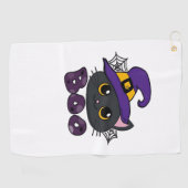 Serviette De Golf T-shirt classique de l'équipage Boo d'Halloween (Horizontal)