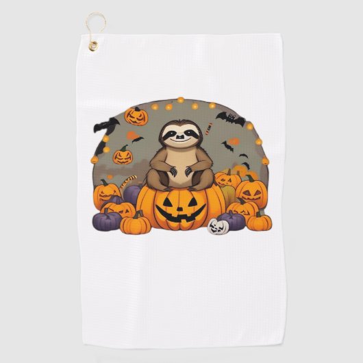 Serviette De Golf T-shirt classique de Sloth-o-ween (Devant)