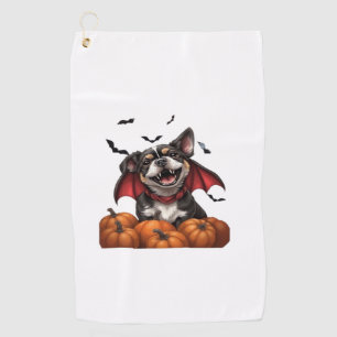 Serviette De Golf T-Shirt Classique Halloween Chien Vampire avec Cit
