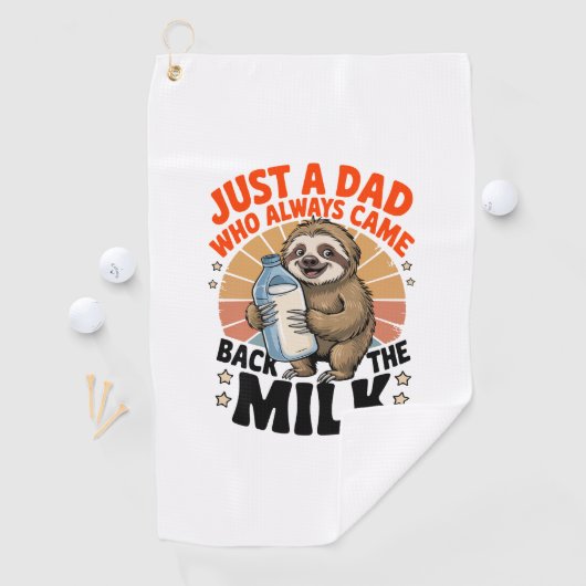 Serviette De Golf T-shirt fête des pères avec paresse (En situation)