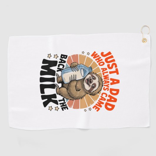 Serviette De Golf T-shirt fête des pères avec paresse (Horizontal)