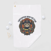 Serviette De Golf T-shirt graphique chat héros pompier - Feu (En situation)