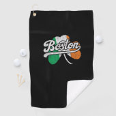 Serviette De Golf T-shirt irlandais de Boston (En situation)