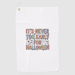 Serviette De Golf T-shirt typographique Halloween vintage mignon tro