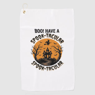 Serviette De Golf T-shirt vintage de maison hantée Halloween Spook-T