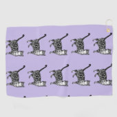 Serviette De Golf Tabby Violet Chat Cute Chats Art Voiture Mats (Horizontal)