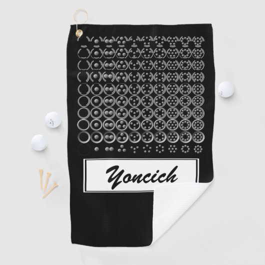 Serviette De Golf Tableau des nombres décimaux L-S par Kenneth Yonci (En situation)