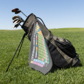 Serviette De Golf Tableau périodique des éléments (Vert)