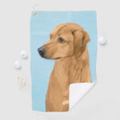 Serviette De Golf Tableau Rhodesian Ridgeback - Art Chien original (En situation)