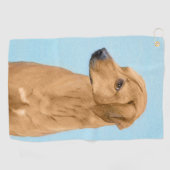 Serviette De Golf Tableau Rhodesian Ridgeback - Art Chien original (Horizontal)