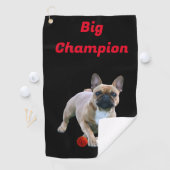 Serviette De Golf Tablier de golf bouledogue français (En situation)