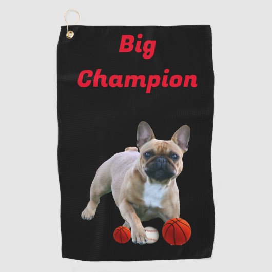 Serviette De Golf Tablier de golf bouledogue français (Devant)