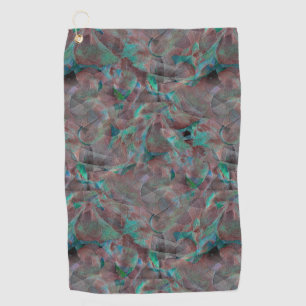 Serviette De Golf taches Brown et cyanes sur plâtre mural infini