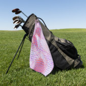 Serviette De Golf Taches déchiquetées sous grille rustique conceptio (Vert)