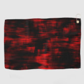 Serviette De Golf Taches grattées en rouge vif et en noir (Horizontal)