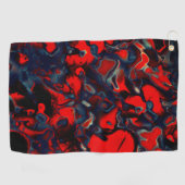 Serviette De Golf Taches rouges extrêmes sur les bords gris un arriè (Horizontal)
