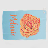 Serviette De Golf Tangérine tropicale (Horizontal)