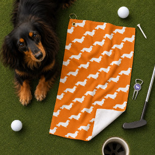 Serviette De Golf Tapis de golf orange teckel Cadeau de Doxie