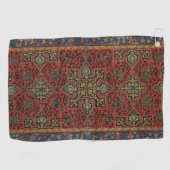 Serviette De Golf Tapis persan rouge bleu classique (Horizontal)