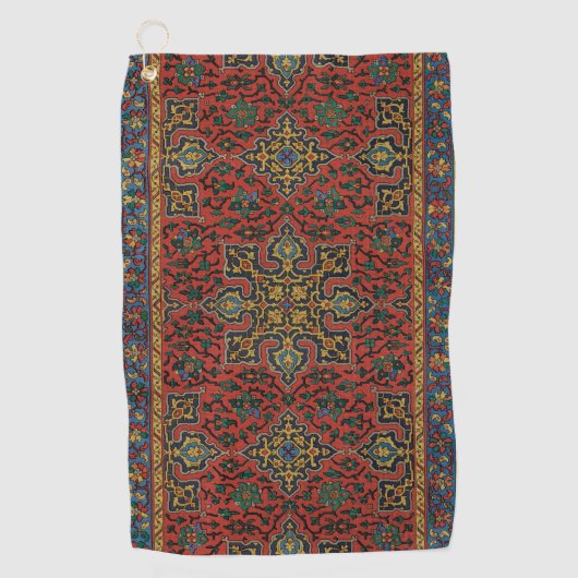 Serviette De Golf Tapis persan rouge bleu classique (Devant)