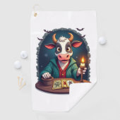 Serviette De Golf Tarot de vache de terreur (En situation)