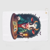 Serviette De Golf Tarot de vache de terreur (Horizontal)