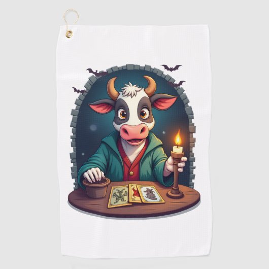 Serviette De Golf Tarot de vache de terreur (Devant)
