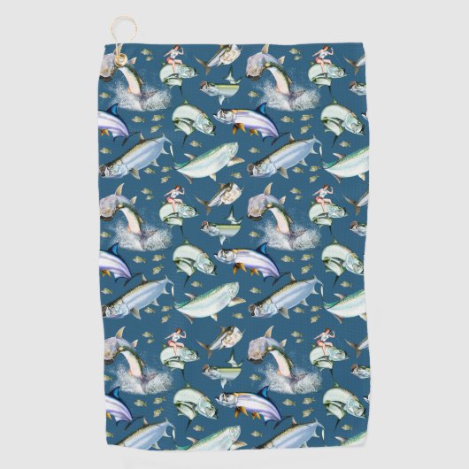 Serviette De Golf Tarpons partout (Devant)