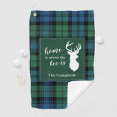 Serviette De Golf Tartan Christmas Clan Campbell Personnalisé Plaid (En situation)
