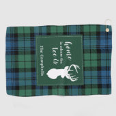 Serviette De Golf Tartan Christmas Clan Campbell Personnalisé Plaid (Horizontal)