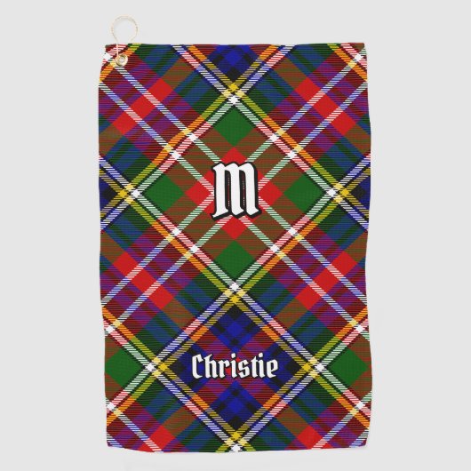 Serviette De Golf Tartan Clan Christie (Devant)