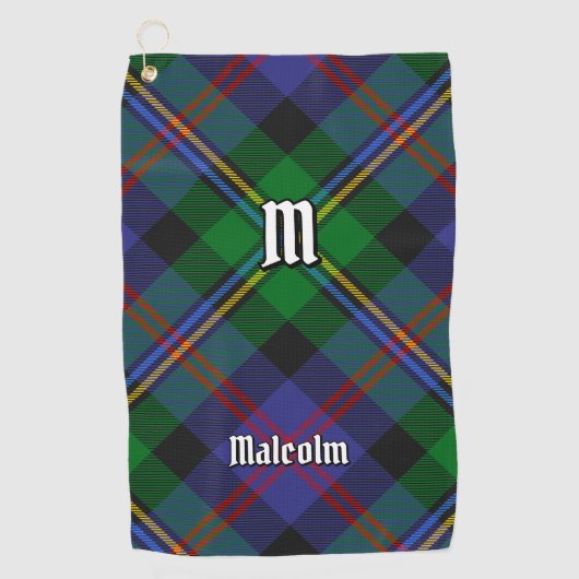 Serviette De Golf Tartan Clan Malcolm (Devant)