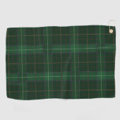 Serviette De Golf Tartan Clan Walsh Plaid Green Check Motif (Horizontal)